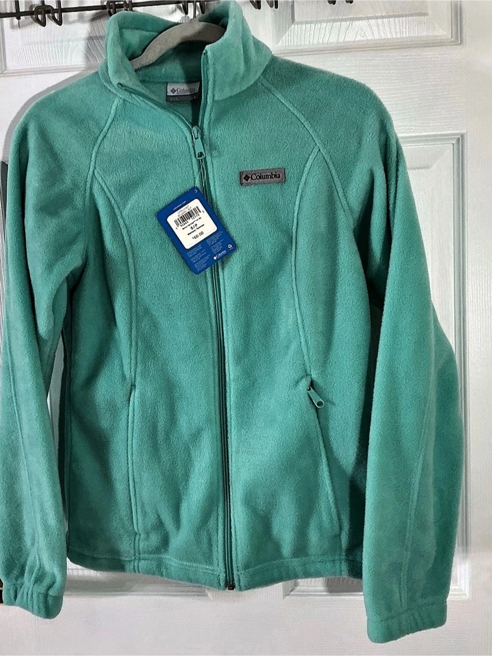 Columbia Benton Springs Full Zip Fleece Jacket Mint Green Women's Small NWT $60
